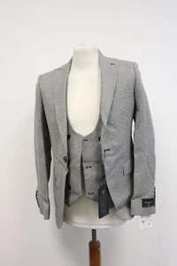 Paco Romano Herren Anzug 3 Teiler Slim Fit Suit Grau Gr.46 Neu - Bild 1 von 5
