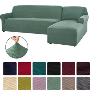 Jacquard Sofa Cover for Living Room Corner Slipcover Stretch Elastic Couch Cover - Picture 1 of 23