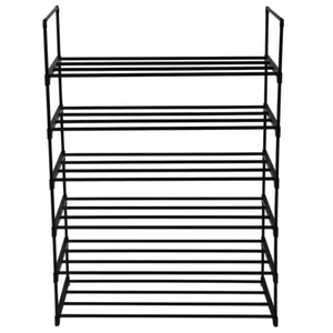 6 Tier Shoe Rack Shoe Tower Shelf Storage Organizer Closet Metal Bench Bedroom - Picture 1 of 6
