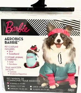 Barbie Aerobica Pet Cane Halloween Costume Outfit Cosplay X-Small 6-10 libbre - NUOVO - Foto 1 di 5