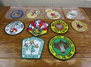 Lotto patch vintage di (10) Volksmarch walking club outdoor fitness anni 80 - Foto 1 di 7