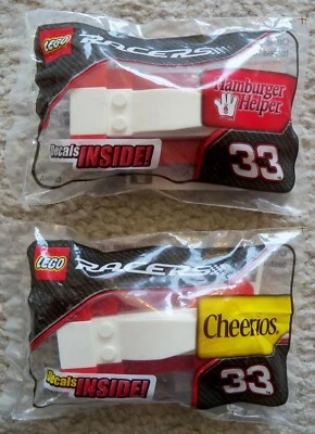 LEGO Racers - Rare Promo Cheerios Hamburger Helper - 2 Sealed Sets - Racing Cars - Image 1 of 2