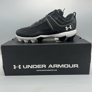 *NEW* Under Armour Girls Glyde RM Jr. Softball Shoe Black Youth Girl 3024331-001 - Picture 1 of 4
