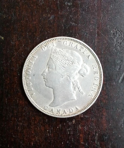 1874 H CANADA 25 Cents Victoria Choice AU/BU Silver Coin Cover
