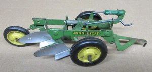 Vintage 1950's Eska John Deere 2 Bottom Plow 1/16 Old Farm Toy - Picture 1 of 6