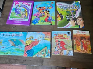 7 Book Lot: Youth, Kids Biblical, Faith Tales (illustrated, pictures) ships free - Bild 1 von 3