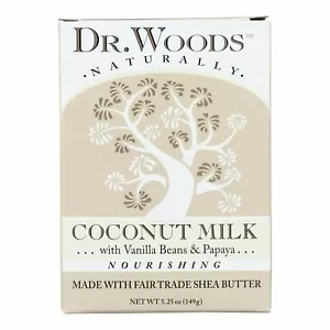 Dr. Woods Coconut Milk Bar Soap with Vanilla Beans 5/25 fl oz Pack of 3 - Picture 1 of 1