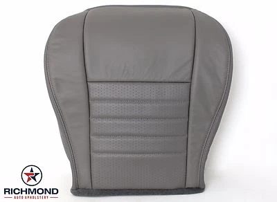 1999-2004 Ford Mustang Saleen S281 V8 GT -Driver Bottom Leather Seat Cover GRAY - Image 1 of 4
