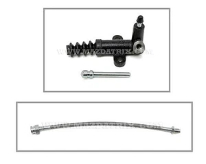 1986-1992 NON TURBO RX7 Clutch Slave and Stainless Steel Braided Hose - Picture 1 of 3