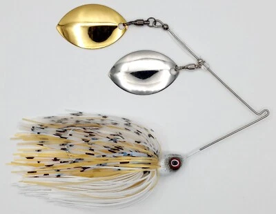 HARDWIRED BAITS Custom Spinnerbait ~ Gold Shiner - 3/8 oz Double Thumper