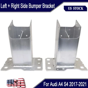 Front Driver & Passenger Side Bumper Bracket Fits For 2017-2021 Audi A4 S4 - Picture 1 of 12