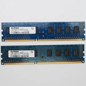 ELPIDA - 2GB (2 x 1GB) - 1Rx8 PC3-10600U-9-10-A0 DDR3 SDRAM, 240 PIN DIMM - Picture 1 of 2