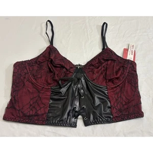 NWT Romwe Women's Plus Sz 3X Gothic Style Bustier Bra Goth Whimsigoth Sexy - Picture 1 of 10
