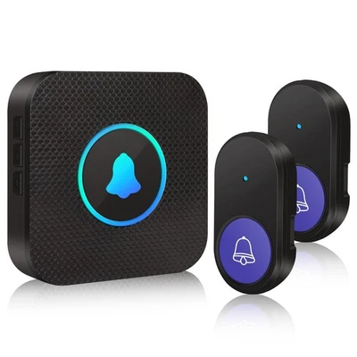 Funkklingel Türklingel Funk Set 400m Reichweite IP55 Aussen Wasserdicht Haustür - Bild 1 von 4