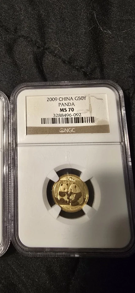2009 MS70 China Gold Panda 1/10 oz G50Y 50 Yuan NGC Perfect Coin! - Image 1 of 1