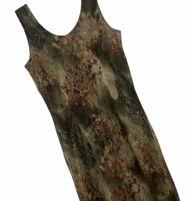 VTG 90’s Y2K K Studio Maxi Dress Fairy Whimsi Paisley Floral Earth Tones Sz 12 - Image 1 of 4