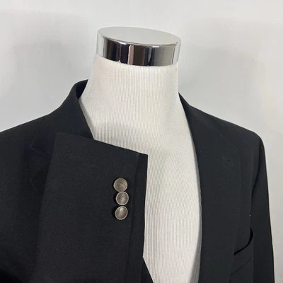 Dockers 48R Blazer Wool Blend Black Pewter Two Button Lined Vented - Image 1 of 4