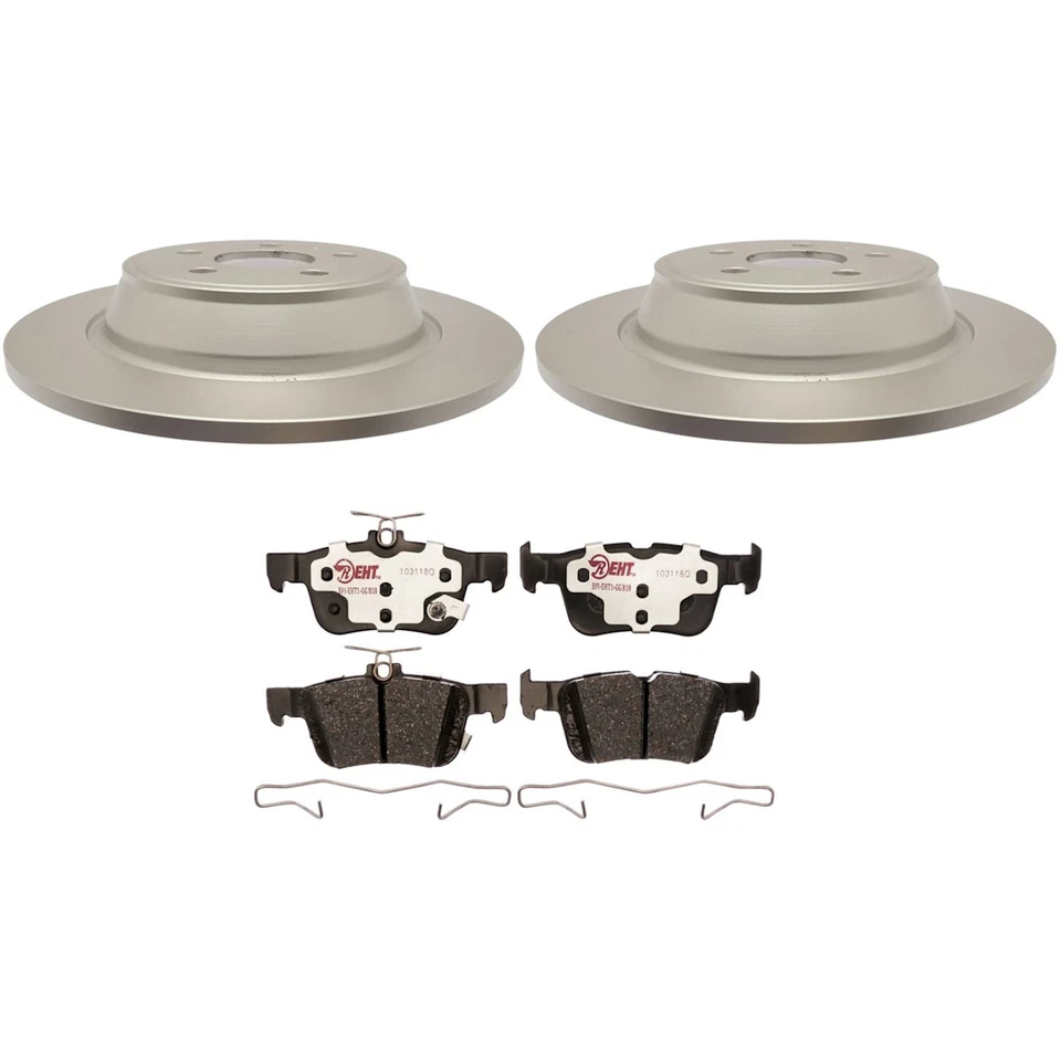 KIT-210513-471 Raybestos Juego de 2 Ruedas Disco de Freno y Kits de Pastillas Traseras para Ford Edge Foto 1 de 4