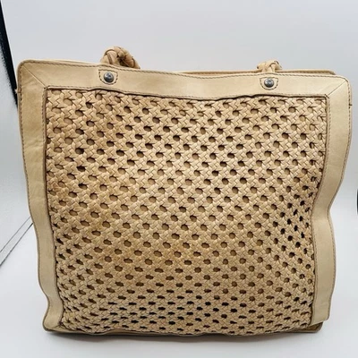 Hobo International Inspire Woven Leather Tote Desert Sage Western Timeless GUC - Image 1 of 4