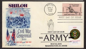 2025/1962 ARMY 250th/Shiloh 100th (6003/1179) - Fleetwood DUAL BWP FDC TD259 - Picture 1 of 1