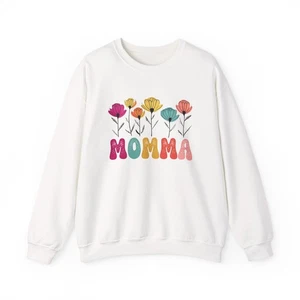 Blumen Mama Sweatshirt, kuscheliges Geschenk für Mamas, Muttertag Pullover, Freizeitkleidung - Bild 1 von 25