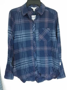 Camisa de franela Orvis para mujer azul a cuadros con botones talla S nueva con etiquetas - Imagen 1 de 4