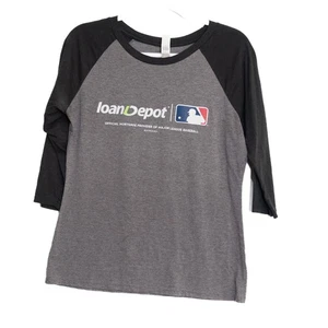 LoanDepot MLB Official Size M Raglan Baseball Tee - Foto 1 di 8
