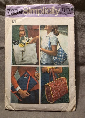 Simplicity Cut Pattern #7004 Vintage Bags Purse - Image 1 of 3