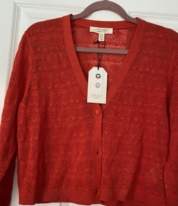 Seasalt Sweet day Cotton Cardigan. Red. Size 14. BNWT. - Picture 1 of 8
