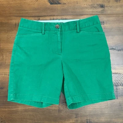 Pantalones Cortos Chinos Lands' End Verde Tiro Medio Informales Todos los Días Talla 4 (7" Entrepierna) Foto 1 de 4