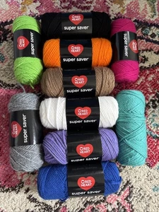 Super Save Red Heart 10 Skein Multicolored Mix - Picture 1 of 4