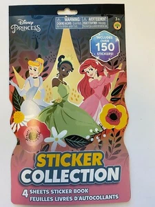 Disney Princess Sticker Book (4 Sheets) Party Favors Teacher Supply Tiana Ariel - Picture 1 of 5