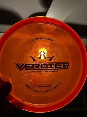 Dynamic Discs Lucid Verdict  176 grams  Orange  Foto 1 de 4