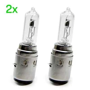 2 x H6 Birnen BA20d Motorrad Scooter Halogen Lampe 15/15W Glühbirne 12V Weiß - Picture 1 of 4