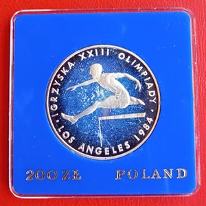 200 Zloty Poland 1984 PP / Olympics / Olympic Summer Games / SILVER / #Y150 - Picture 1 of 2
