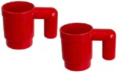LEGO 2 Nuevas Tazas Rojas Minifigura Taza Navidad Bebida Comida Plato Parte 3899 D762 Foto 1 de 2
