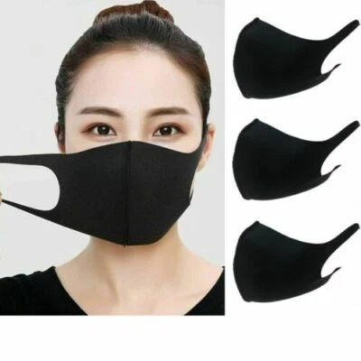 Unisex Pack of 3 Washable Breathable Reusable Mouth Protection Face Covering - Image 1 of 4