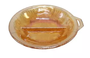 Vintage Depression Carnival Glass Orange Candy Dish (Round) - Picture 1 of 9