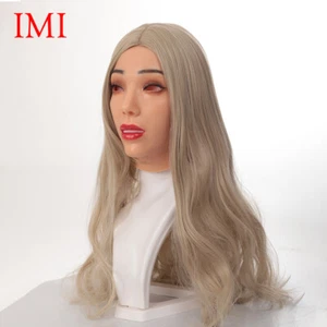 Crossdresser Female Mask Realistic Silicone Face Head Mask for Cosplay Disguise - Picture 1 of 13