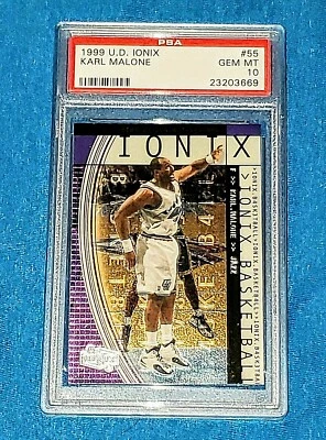 KARL MALONE 1999 UD IONIX FOIL BASKETBALL JAZZ HOF PSA 10 🔥 SHARP POP 2 - Image 1 of 2