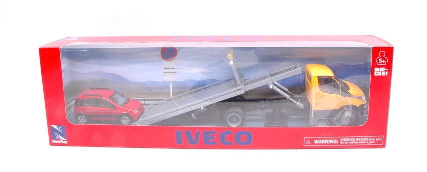 New Ray IVECO DAILY GIALLO C/PANDA ROSSA 1:43 - Immagine 1 di 1
