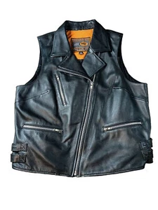 First Classics Woman’s Leather Motorcycle Vest Classic Leather Gear Size XXL - Picture 1 of 12