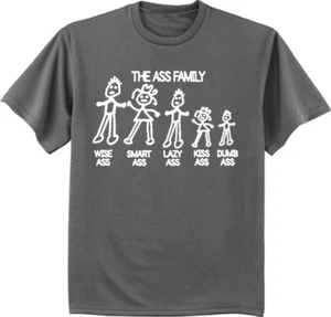 Big and Tall t-shirt funny saying the ass family mens clothing tall tees - Picture 1 of 1