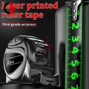 Fluorescent Steel Tape Measure Precision Measuring Tape 10/7.5/5m Self-locking - Picture 1 of 24
