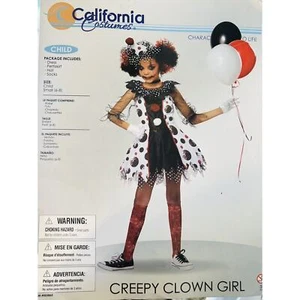 California Kostüm Grusel Clown Kostüm Mädchen Gr. Small Halloween Goth Grusel - Bild 1 von 14