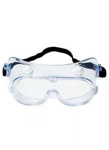 GENUINE 3M Impact Chemical Splash Resistant Goggles Eye PPE Blocks 99% UV - Picture 1 of 2