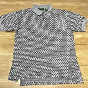Mens Sweater Polo Large Gray Knitted Short Sleeve Casual Northwest Territory - Picture 1 of 11
