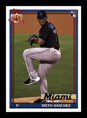 2021 '91 Archives Base #188 Sixto Sanchez Miami Marlins - Image 1 of 2