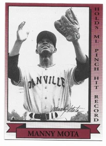 Manny Mota 2005 Carolina League 50th Year All-Time Anniversary Card - Imagen 1 de 1