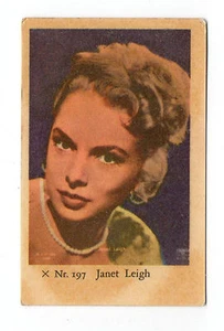 Juego de tarjetas de estrella de cine sueca de la década de 1950 estrella X # 197 actriz estadounidense Janet Leigh - Imagen 1 de 1